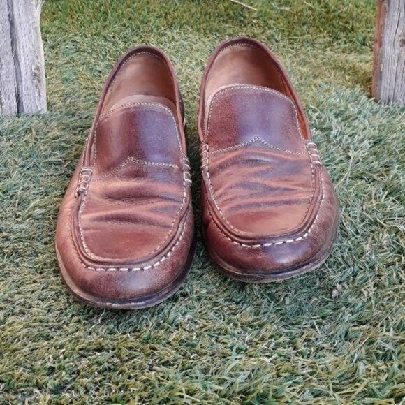 Cole Haan Collection Penny Loafer Leather Slide On Brown Contrast Stitching 8.5 - Picture 2 of 8